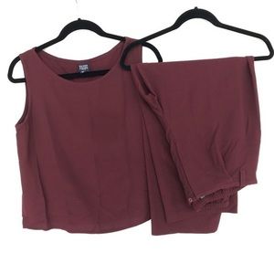 Eileen Fisher 100% Silk Top Pants Sets